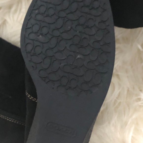 PRICE DROP Coach Wedge Suede & Shearling Boots - Picture 4 of 10